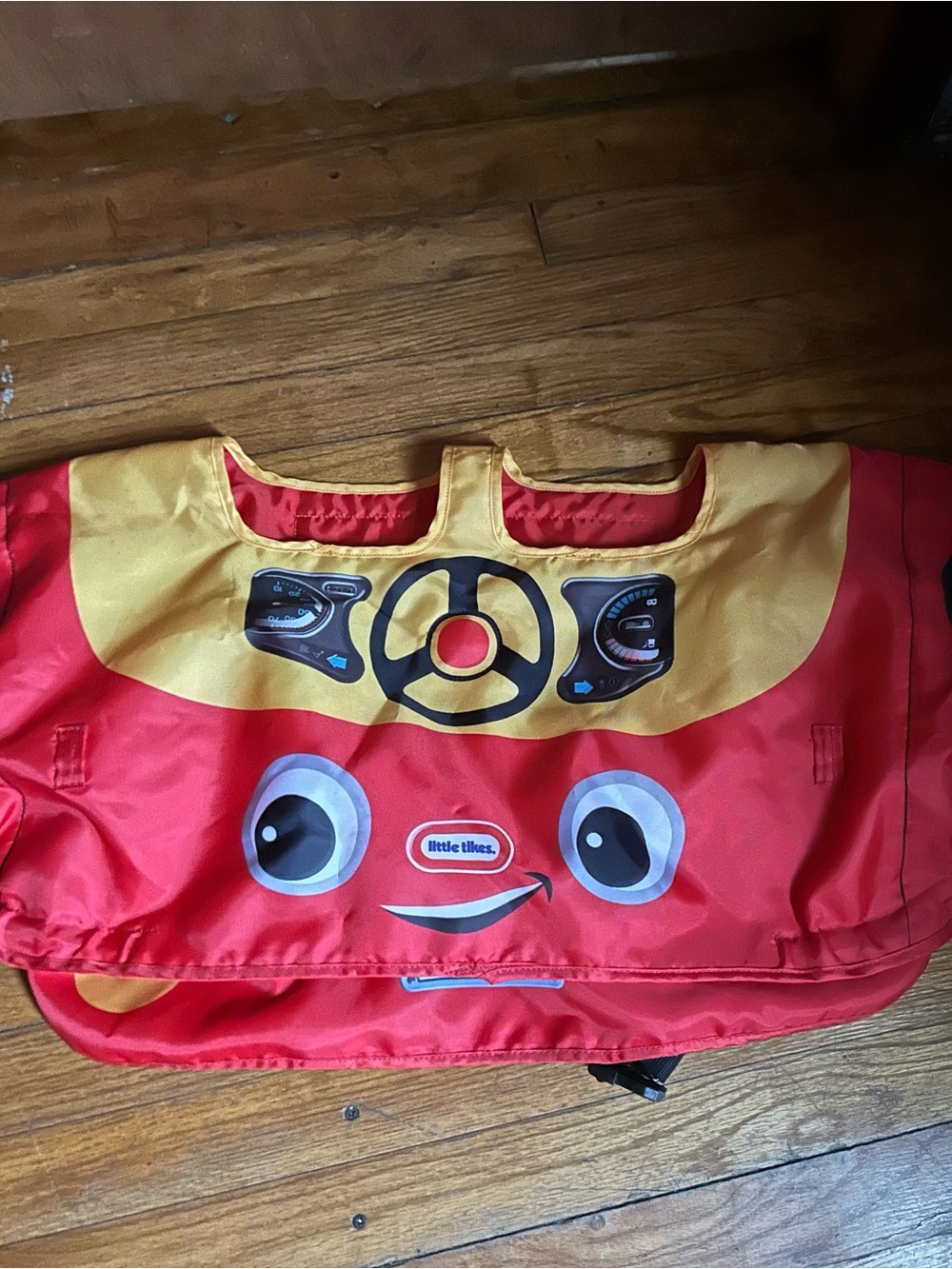 Little Tikes Red & Yellow Kids shopping cart cover with Car Face